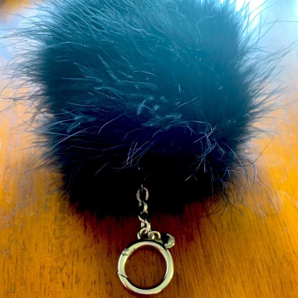 Black MICHAEL KORS Large Dyed Fur Pom Pom